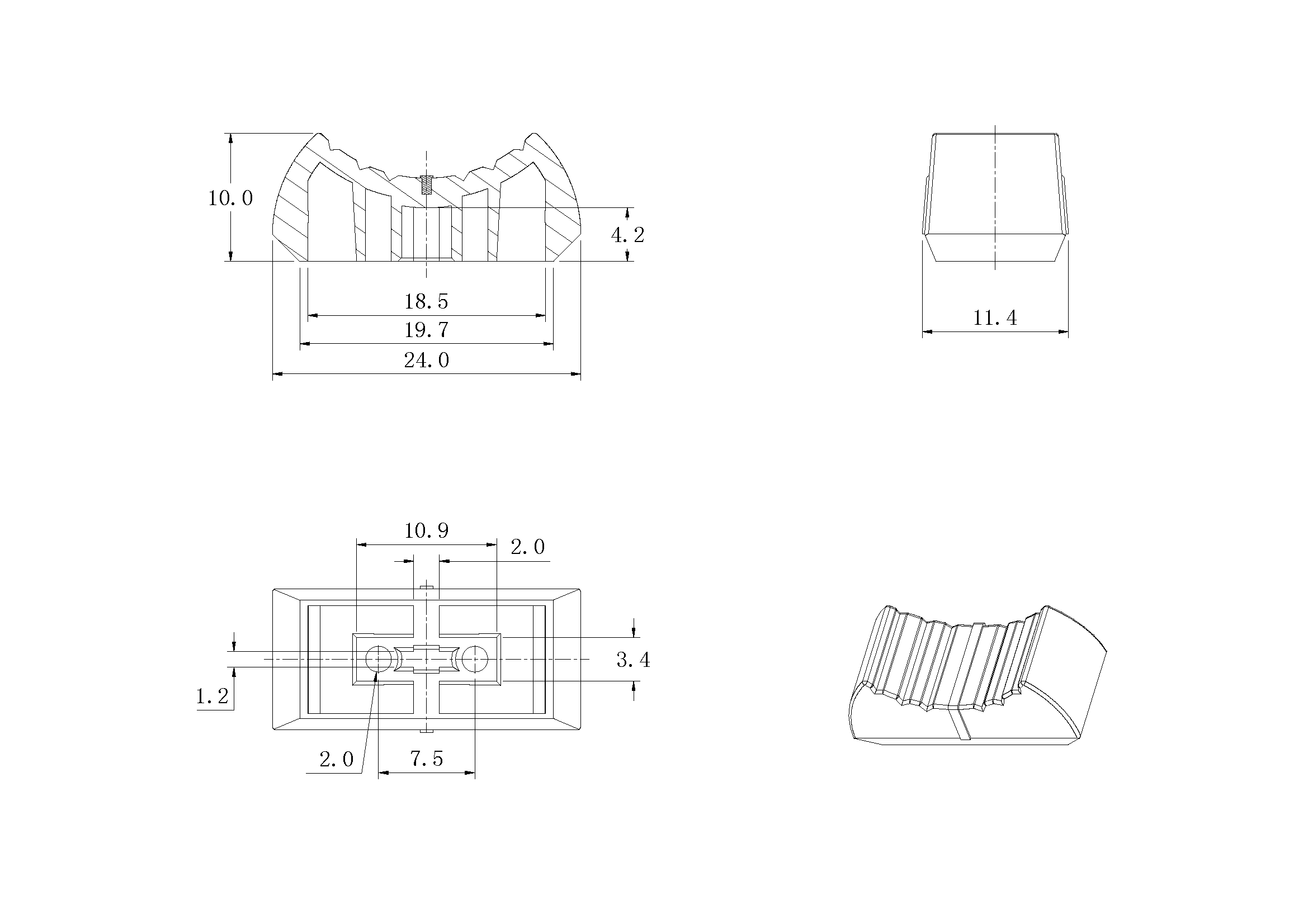 旋鈕|一體化卡塊|旋鈕鋁制|開關|按鍵|PEEK螺絲|PEI螺絲